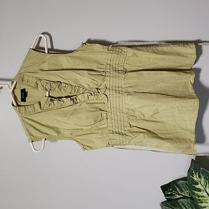Bwear Blouse beautiful lighter green low cut tie back blouse.